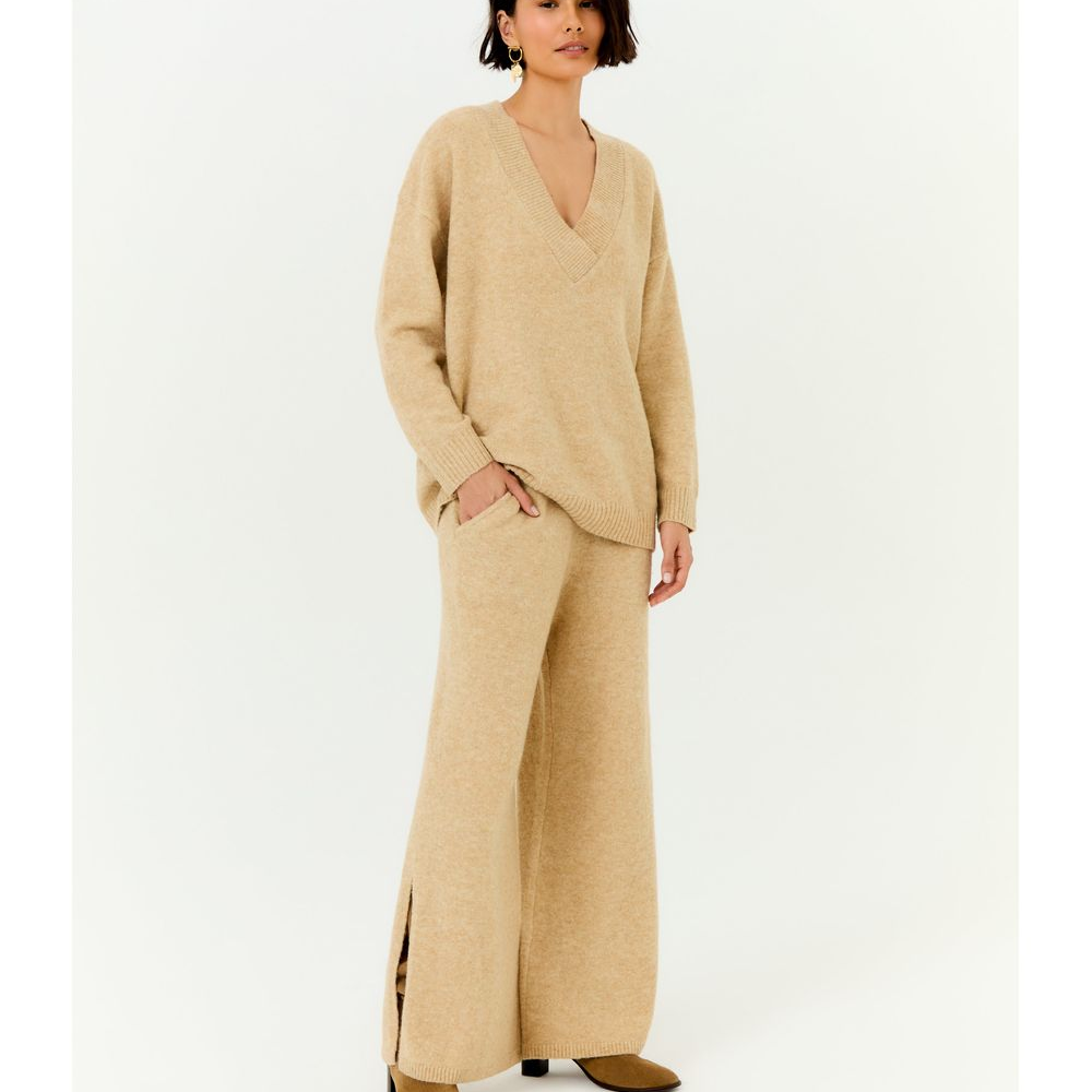 Calça Tricot Reta Cos Canelado