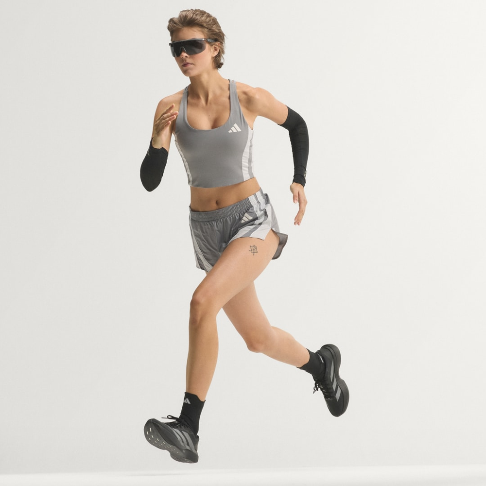 Top Cropped de Corrida Adizero Archive Mulher adidas