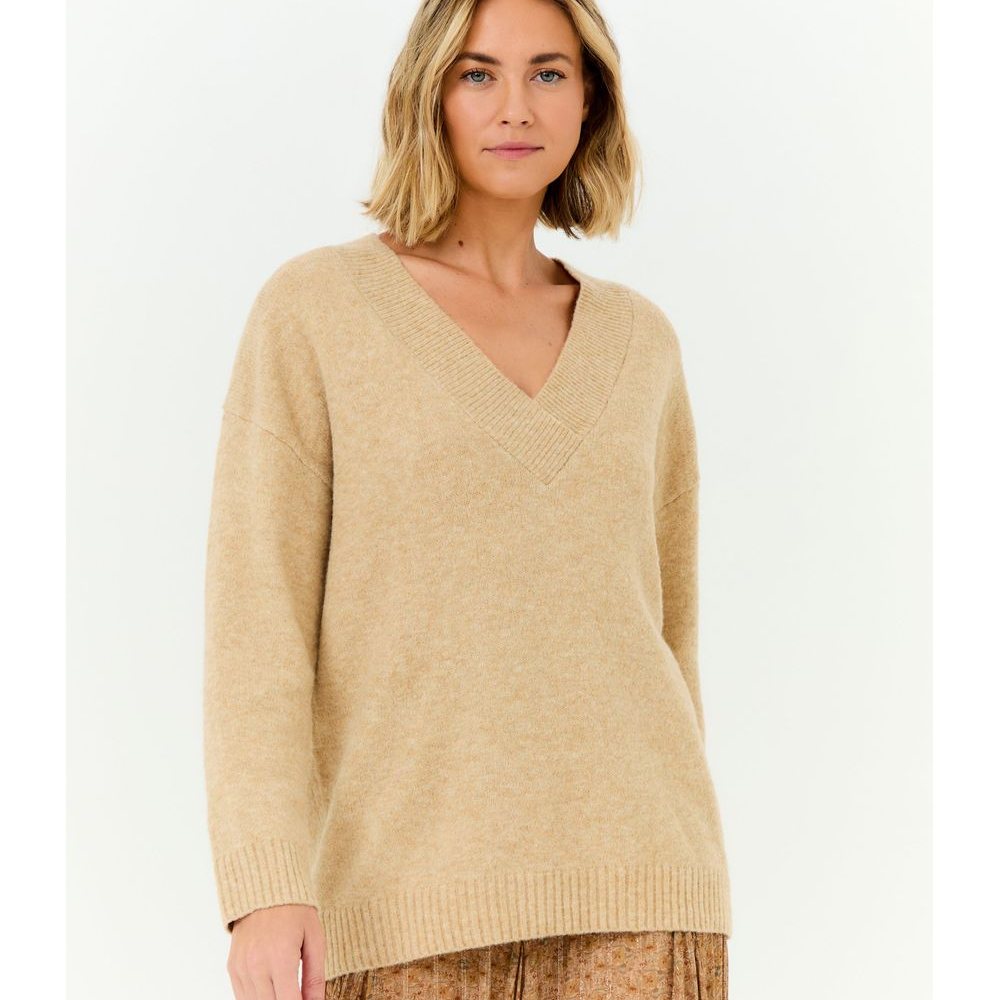 Pull Tricot Oversized Decote v Pull Tricot Oversized Decote v