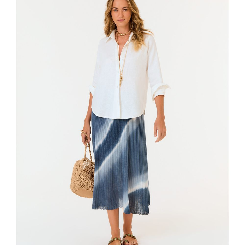 Saia Tricot Plissada Tie Dye Saia Tricot Plissada Tie Dye