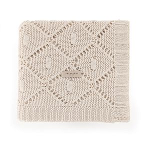 Manta Tricot Giulia 100% Algodão Bege
