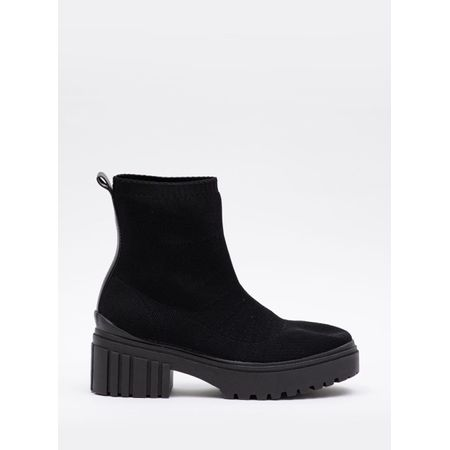 Bota Petite Jolie Knit Boot Preto PJ6191 33-4