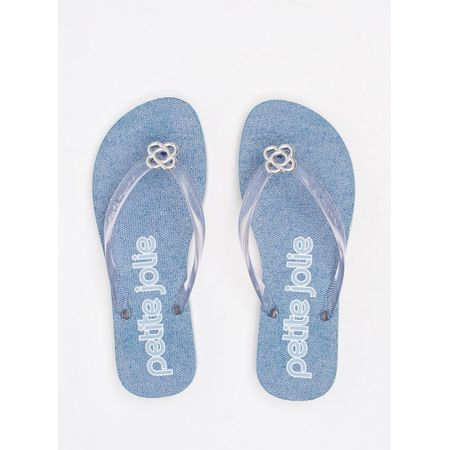 Chinelo Petite Jolie Fresh Translúcido/White/Denim PJ7364 36 Chinelo Petite Jolie Fresh Translúcido/White/Denim PJ7364 36