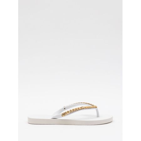 Chinelo Petite Jolie Fresh White/Ouro PJ7122 33-4 Chinelo Petite Jolie Fresh White/Ouro PJ7122 33-4