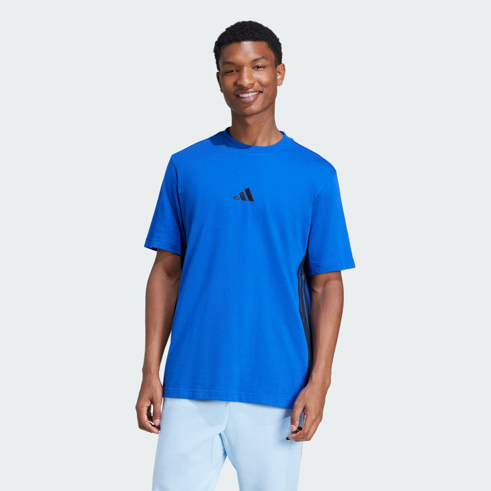 Camiseta Malha Simples Essentials Três Listras Homem adidas