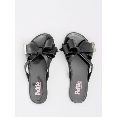 Chinelo Infantil Petite Jolie Lucky In Preto/Branco PJ4533IN 25