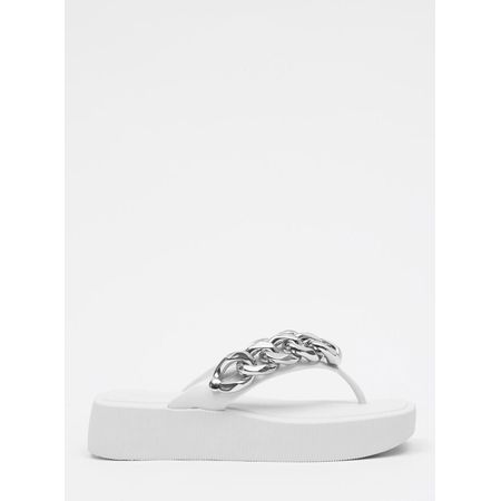 Chinelo Petite Jolie Hit White/Niquel PJ6515 33-4 Chinelo Petite Jolie Hit White/Niquel PJ6515 33-4