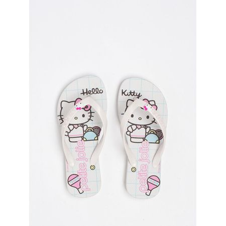 Chinelo Petite Jolie Fresh In White Hello Kitty 7 PJ7206INHK 25-6 Chinelo Petite Jolie Fresh In White Hello Kitty 7 PJ7206INHK 25-6