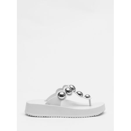 Chinelo Petite Jolie Bold White/Níquel PJ7586 33-4 Chinelo Petite Jolie Bold White/Níquel PJ7586 33-4