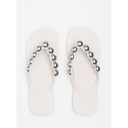Chinelo Petite Jolie Refresh Bold White/Níquel PJ7631 35