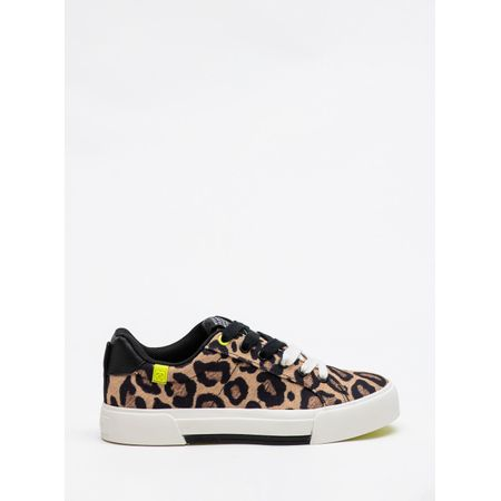 Tênis Petite Jolie Pump Onça/Sola Limão PJ7535 33-4 Tênis Petite Jolie Pump Onça/Sola Limão PJ7535 33-4