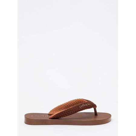 Chinelo Petite Jolie Fresh Crochê Chocolate PJ7766 33-4
