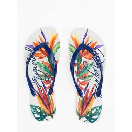 Chinelo Petite Jolie Fresh Dark Blue/Tropical 18 PJ6969 33-4 Chinelo Petite Jolie Fresh Dark Blue/Tropical 18 PJ6969 33-4