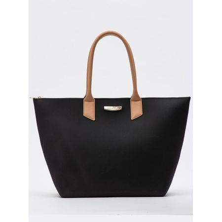 Bolsa Petite Jolie Big Shopping Preto/Doce De Leite PJ11275 Bolsa Petite Jolie Big Shopping Preto/Doce De Leite PJ11275