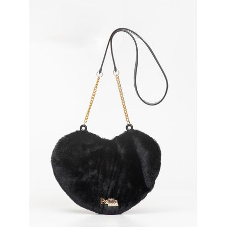Bolsa Petite Jolie Love Fur Bag In Preto PJ11379IN Bolsa Petite Jolie Love Fur Bag In Preto PJ11379IN
