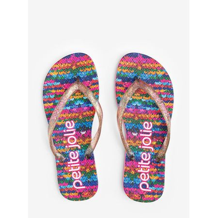Chinelo Petite Jolie Fresh Glitter Ouro/Carnaval PJ6969 33-4 Chinelo Petite Jolie Fresh Glitter Ouro/Carnaval PJ6969 33-4