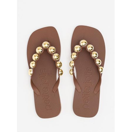 Chinelo Petite Jolie Refresh Bold Chocolate PJ7631 33-4 Chinelo Petite Jolie Refresh Bold Chocolate PJ7631 33-4