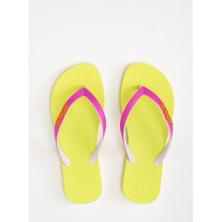 Chinelo Petite Jolie Fresh White/Limão/Rosa Pink PJ7638 35 Chinelo Petite Jolie Fresh White/Limão/Rosa Pink PJ7638 35