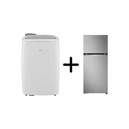 Combo LG Ar Portátil 127V + Geladeira Frost Free Inverter 375L Inox Look 220V - LP1419IVSI.B372P