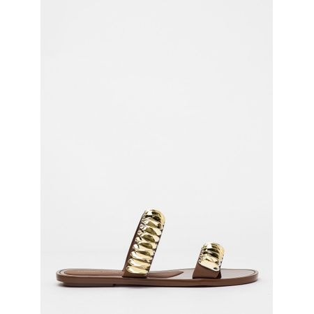 Chinelo Petite Jolie Demi Chocolate/Ouro PJ7690 33-4 Chinelo Petite Jolie Demi Chocolate/Ouro PJ7690 33-4