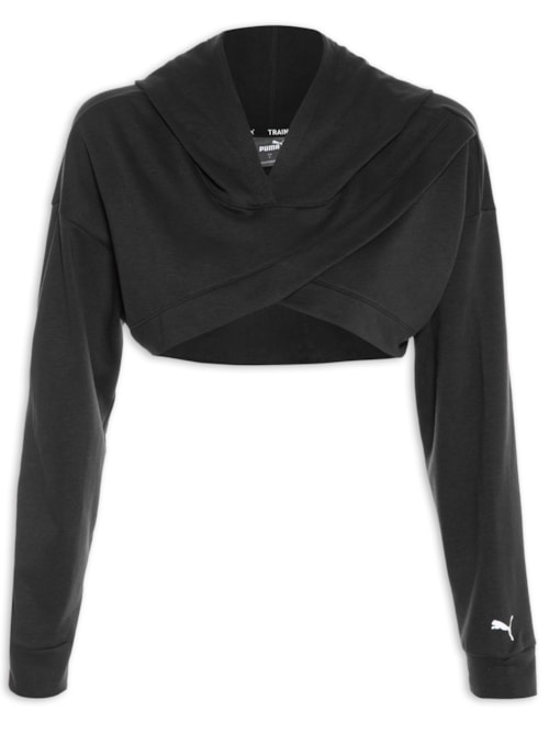 Blusa Feminina De Moletom Fit Move Cropped - Preto