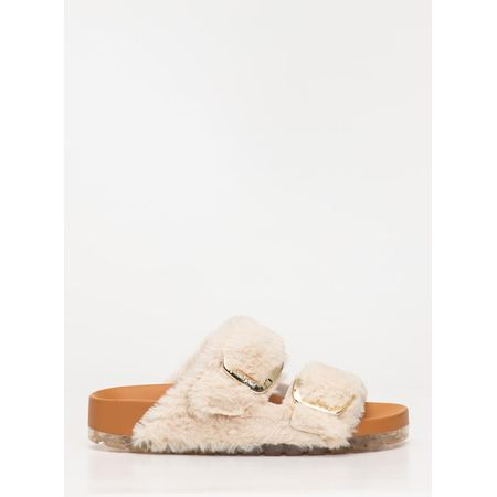 Chinelo Petite Jolie Lovin´ Flat Fur Creme PJ7720 33-4 Chinelo Petite Jolie Lovin´ Flat Fur Creme PJ7720 33-4