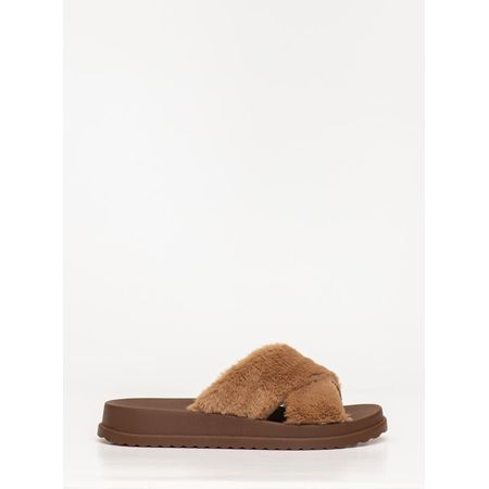 Chinelo Petite Jolie Smash Fur Chocolate PJ7709 33-4 Chinelo Petite Jolie Smash Fur Chocolate PJ7709 33-4
