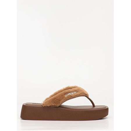 Chinelo Petite Jolie Hit Fur Chocolate PJ7708 33-4 Chinelo Petite Jolie Hit Fur Chocolate PJ7708 33-4