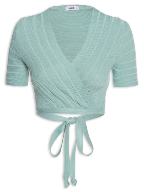 Blusa Cropped Amarração - Verde Blusa Cropped Amarração - Verde