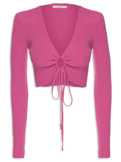 Blusa Franzida Tricot - Rosa