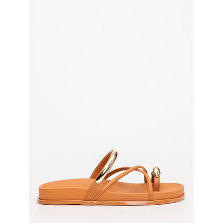 Chinelo Petite Jolie Ring Flat Doce De Leite PJ7798 33-34 Chinelo Petite Jolie Ring Flat Doce De Leite PJ7798 33-34