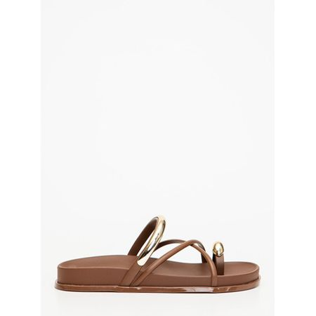 Chinelo Petite Jolie Ring Flat Chocolate PJ7798 33-34 Chinelo Petite Jolie Ring Flat Chocolate PJ7798 33-34