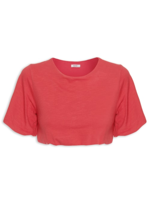Blusa Manga Curta Balonê - Vermelho