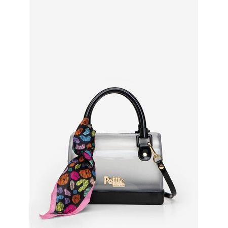 Bolsa Petite Jolie Mini Bloom In Translúcido/Preto PJ11395IN Bolsa Petite Jolie Mini Bloom In Translúcido/Preto PJ11395IN
