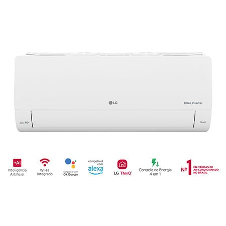 Ar-Condicionado LG AI Dual Inverter Voice 9.000 BTU Frio 227V - S3-Q09AA31D