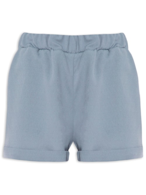 Short Feminino Barra Italiana Com Bolso - Azul