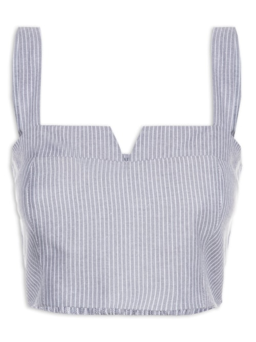 Top Cropped Bustiê - Cinza