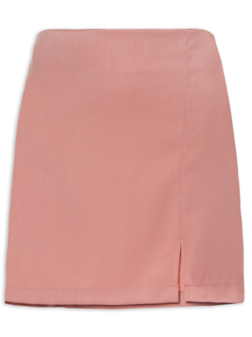 Saia Mini Fenda Lateral - Rosa Saia Mini Fenda Lateral - Rosa