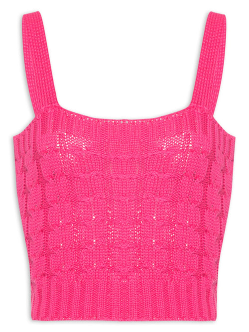 Top Trança Tricot - Rosa