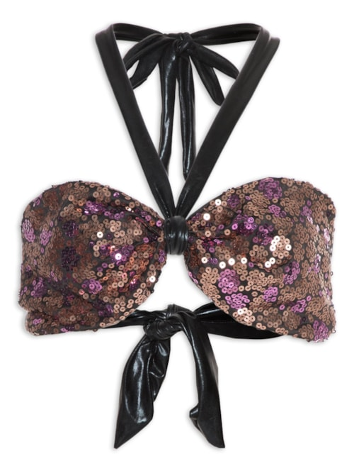 Top Carnaval Tomara Que Caia Paetê - Rosa Top Carnaval Tomara Que Caia Paetê - Rosa