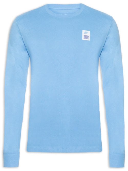 Camiseta Masculina Manga Longa Tee Ls St 5 - Azul