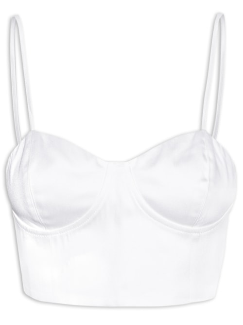 Top Cropped Maxine - Off White Top Cropped Maxine - Off White