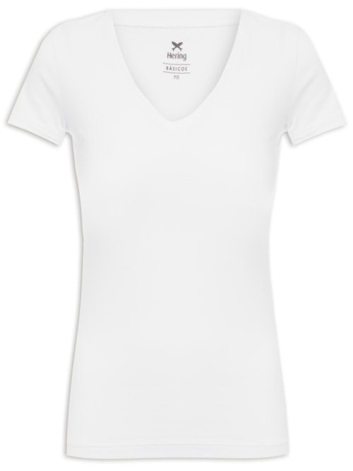 Blusa Feminina Manga Curta - Branco Blusa Feminina Manga Curta - Branco