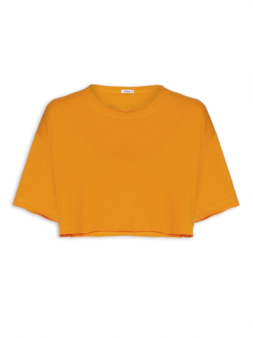 Blusa Feminina Moletinho Básica - Laranja Blusa Feminina Moletinho Básica - Laranja