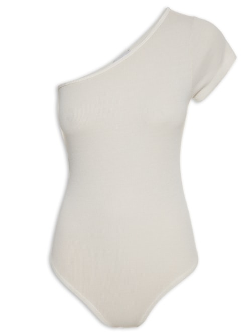 Body Com Detalhe Abertura Lateral - Bege Body Com Detalhe Abertura Lateral - Bege