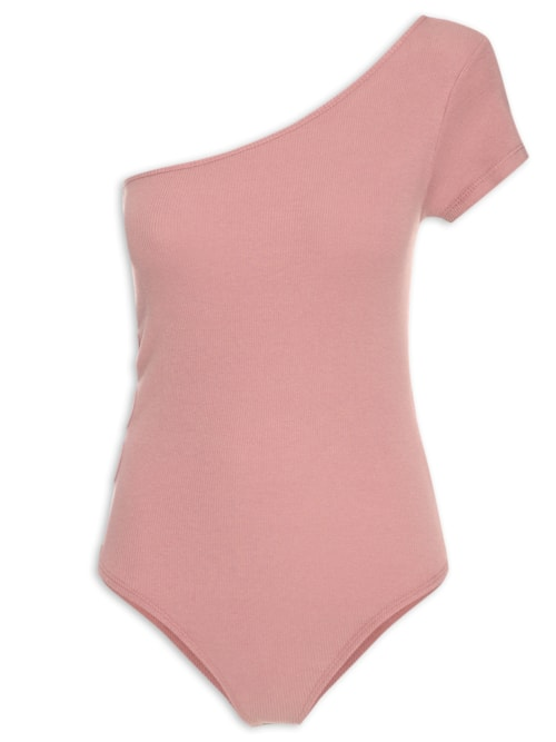 Body Com Detalhe Abertura Lateral - Rosa Body Com Detalhe Abertura Lateral - Rosa