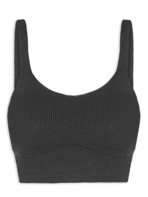 Top Feminino Cropped - Preto Top Feminino Cropped - Preto