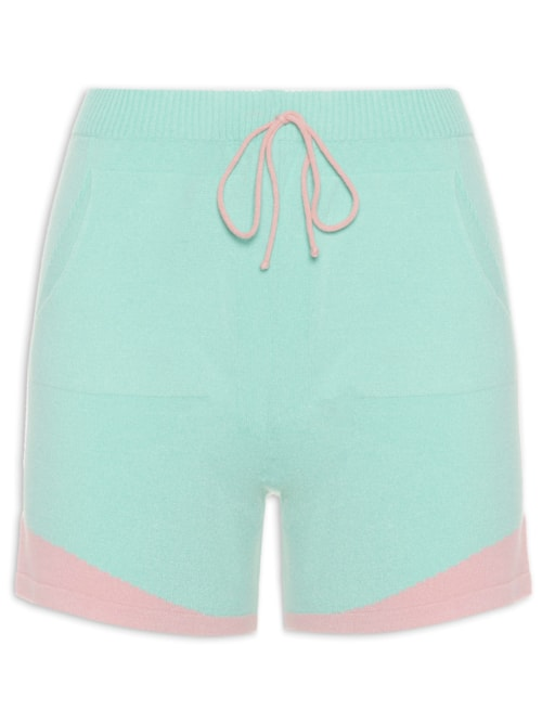 Short Bicolor Tricot - Verde