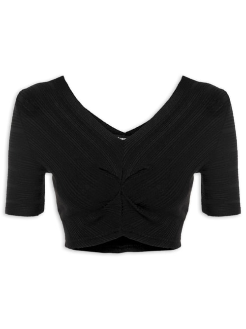 Blusa Cropped Básico - Preto Blusa Cropped Básico - Preto