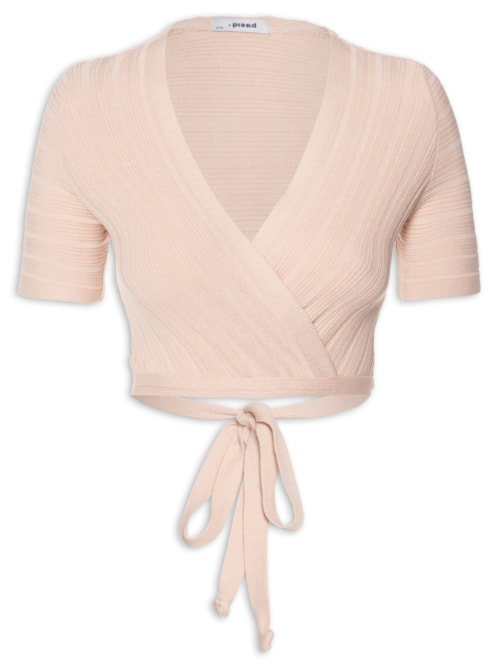 Blusa Cropped Amarração - Rosa